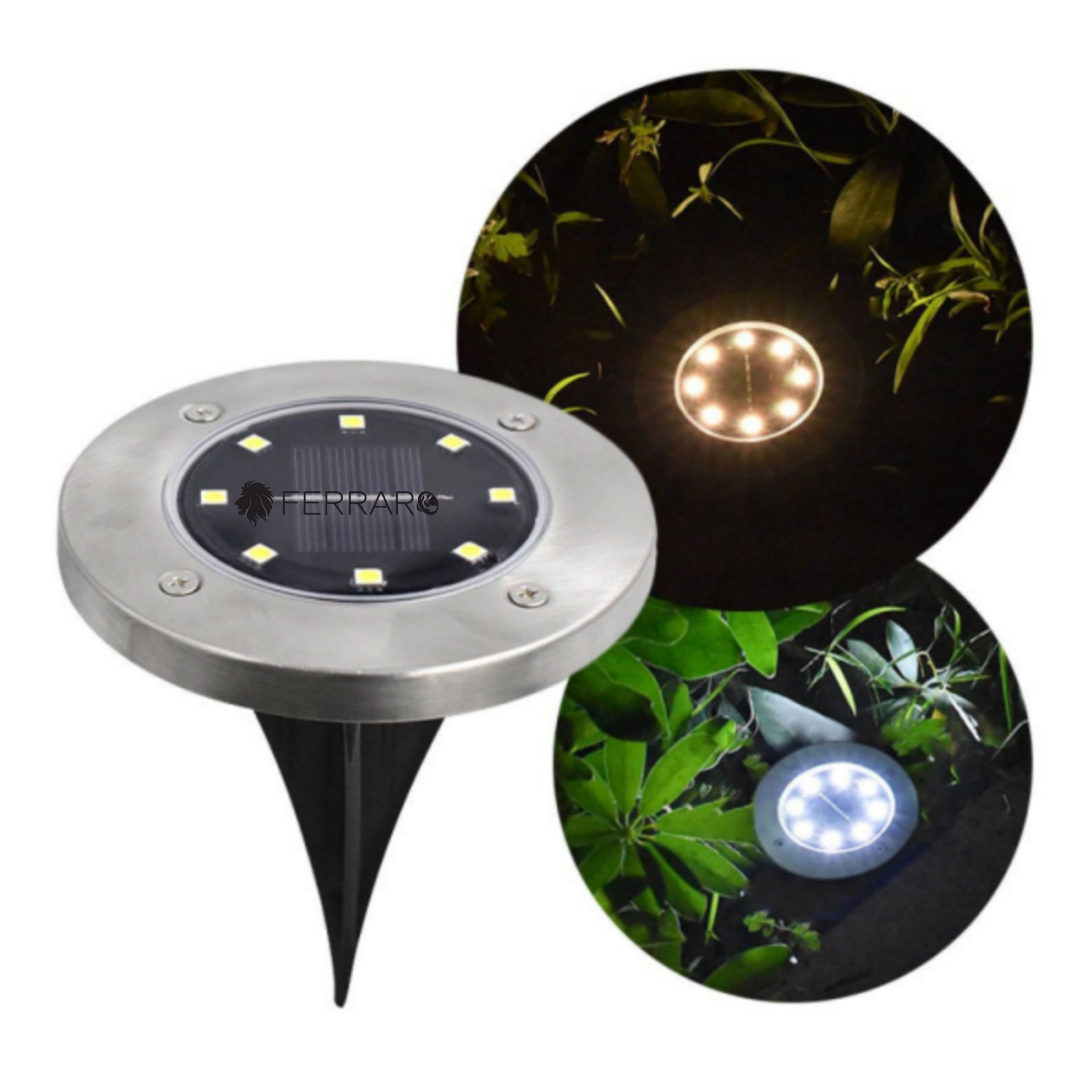 Faretti Segna passi, Solari,4 Faretti, Giardino, Calpestabili, IP65