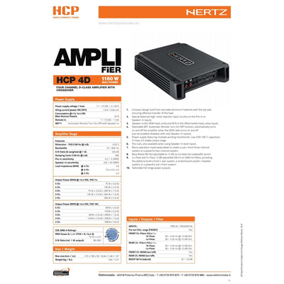 Hertz Sound Casse Ant CK165, Amplificatore HCP4D 760w, Sub DBX 30.3 1000w