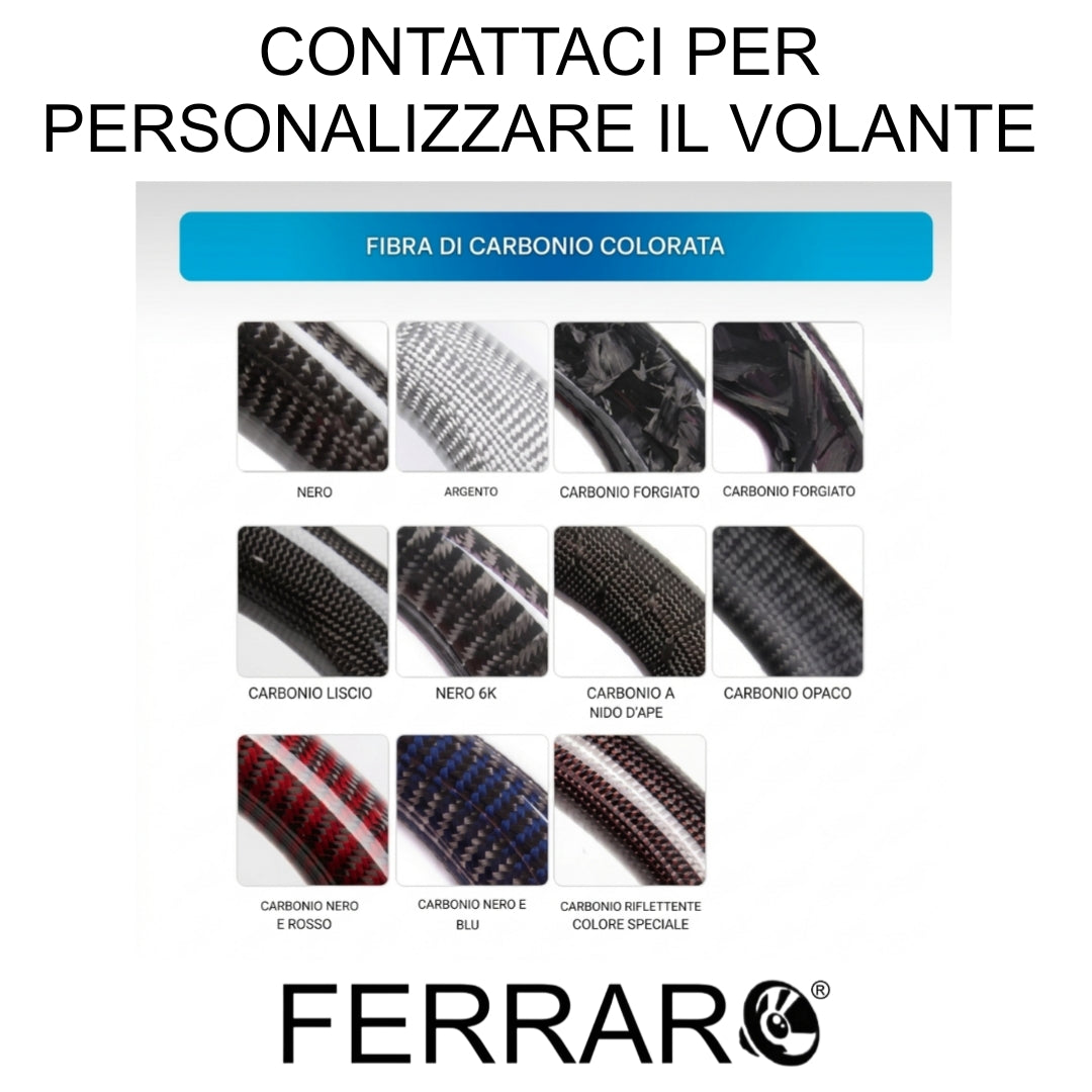 (PRENOTA) Volante per Audi, Pelle, Etichetta Rossa, Cuciture Rosse, Logo Nero, RS