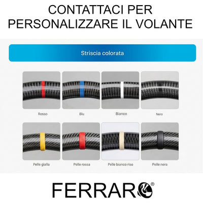 (PRENOTA) Volante per Audi, Pelle, Etichetta Rossa, Cuciture Rosse, Logo Nero, RS