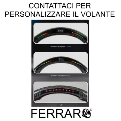 (PRENOTA) Volante per Audi, Pelle, Etichetta Rossa, Cuciture Rosse, Logo Nero, RS