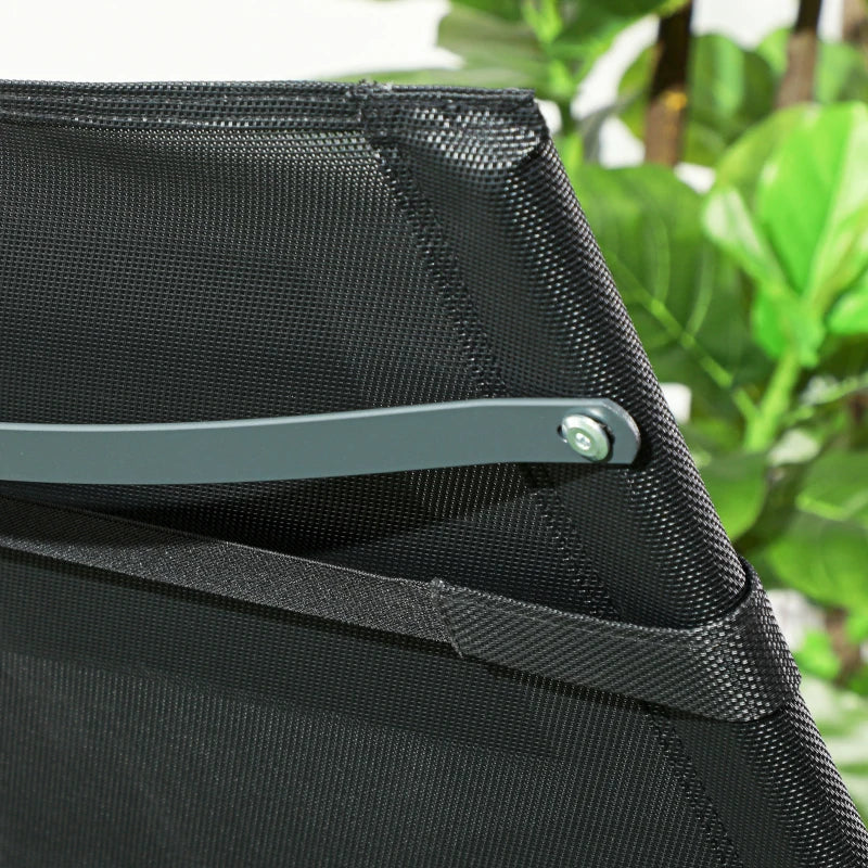 Outsunny Sedia Sdraio a Dondolo Zero-Gravity da Esterno Impermeabile con Poggiatesta, 155x61x88 cm, Nero