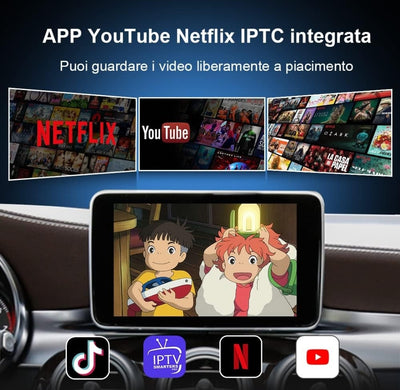 Scatoletta CarPlay e Android Auto, 8/128GB, Da Cablato a Wireless, Sblocco Sistema Operativo Android
