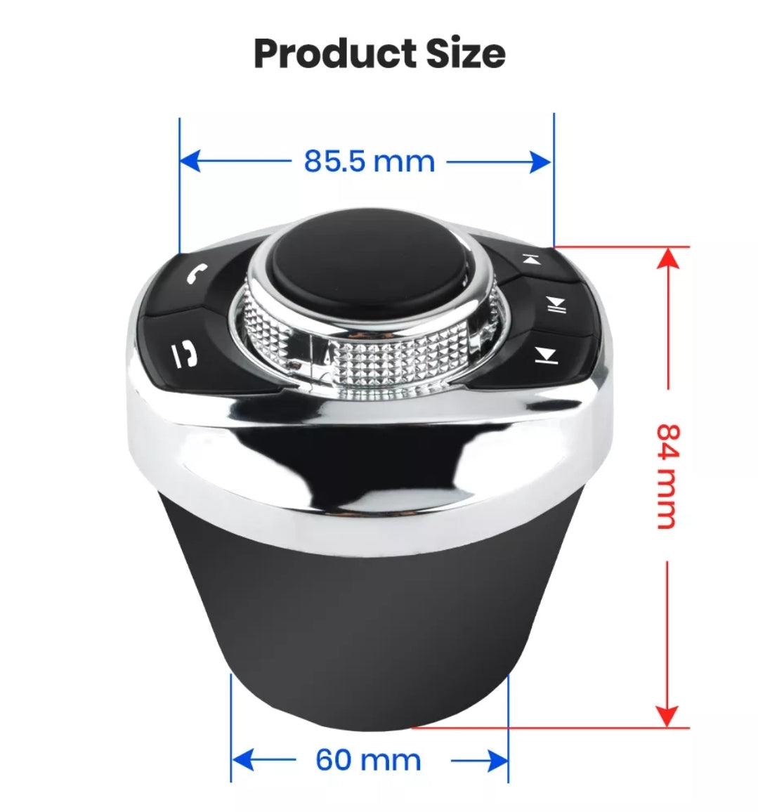 Steering Wheel Controls - Steering Wheel Control Button, Wireless for Universal Android Car Stereo, Cup Shape with LED Light