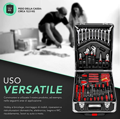 Mallette à outils - Mallette composée de 399 pièces | boîte à outils | porte-outils | ensemble d'outils | chariot à outils