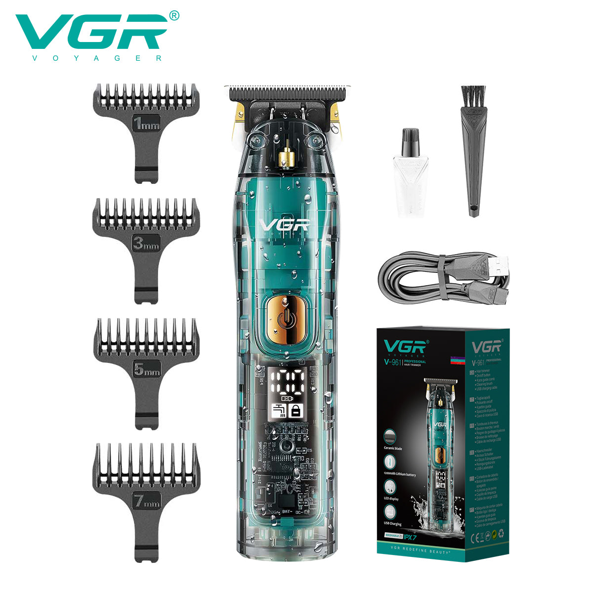 VGR Tagliacapelli | Professionale | Accessori | USB | VGR V-961