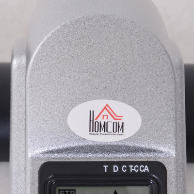 HOMCOM Mini Cyclette Portatile per Gambe e Braccia, Pedaliera per Riabilitazione con Display LCD, Argento