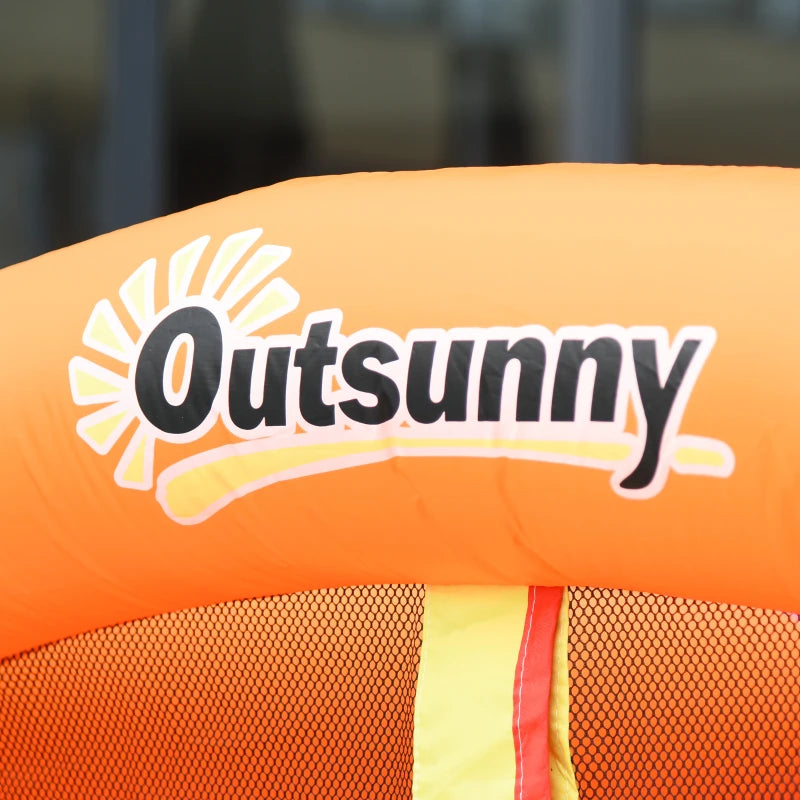 Outsunny Castello Gonfiabile per Bambini da Giardino, Parco Acquatico Gionfiabile con Scivolo, Trampolino e Piscina , Multicolor, 280x 250x170cm