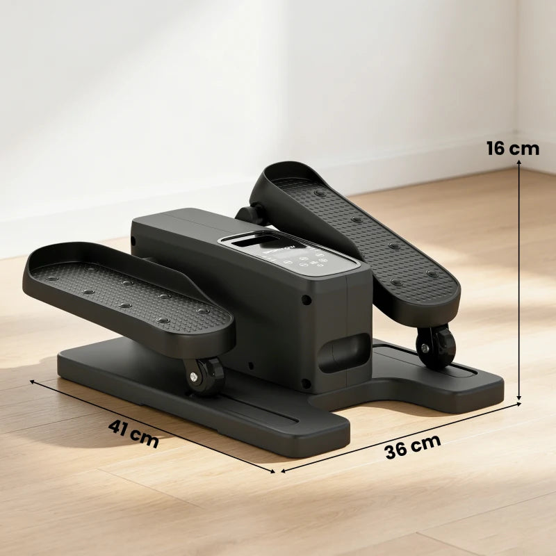 SPORTNOW Mini Ellittica da Scrivania, Manuale/Automatica, 12 Velocità Regolabili per Casa.