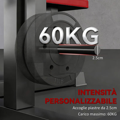 SPORTNOW Panca per Curl Bicipiti con Seduta e Appoggio per Gomiti Regolabili, Supporto per Pesi, Nero