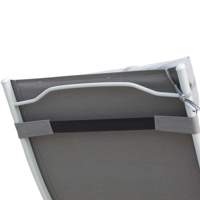 Outsunny Sdraio Da Giardino Pieghevole e Reclinabile su 7 Livelli con Cuscino e Materassino, 137x63.5x100.5 cm, Grigio