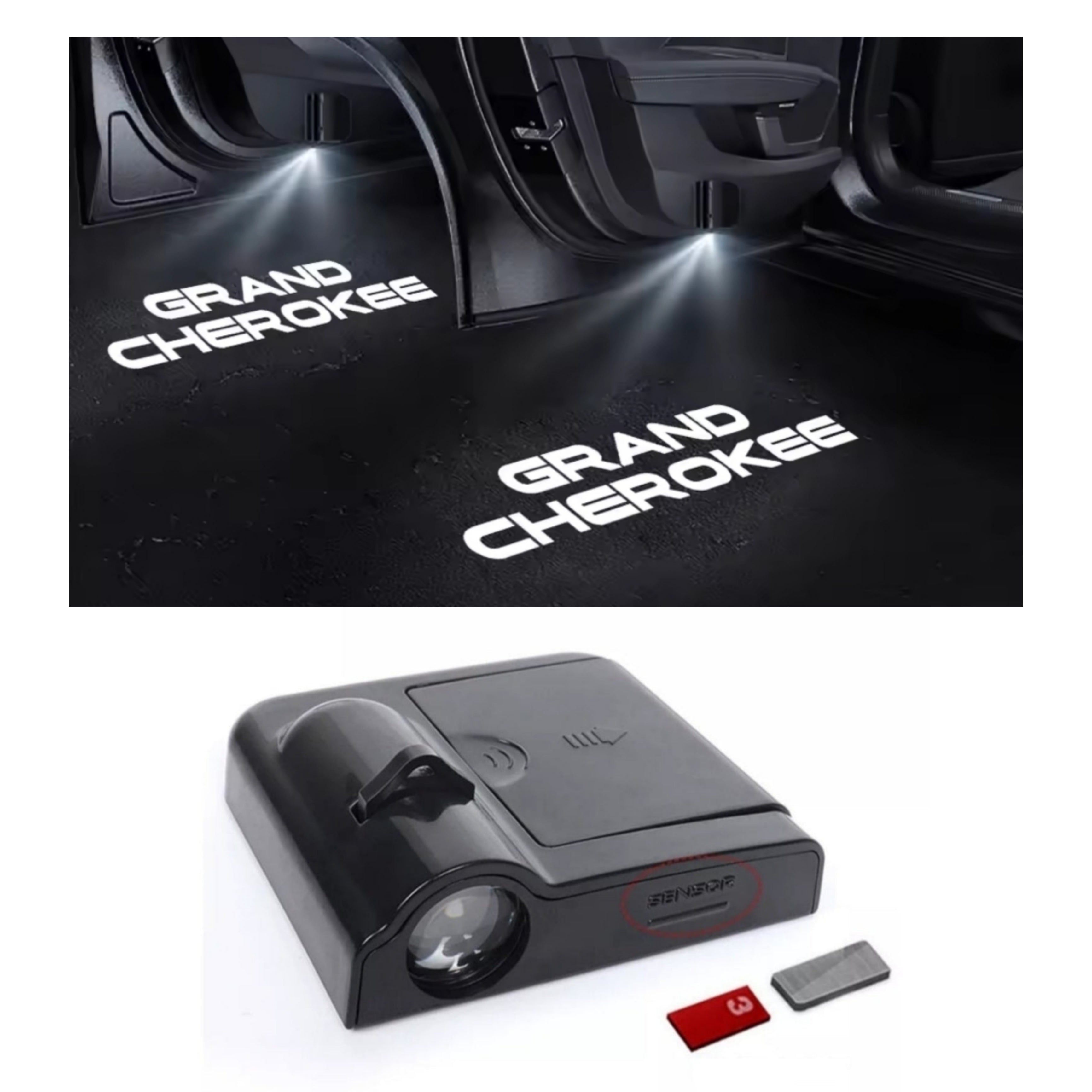 Luce Cortesia Jeep Grand Cherokee  | Universale | Adesivo | Batteria (NO INCL.)