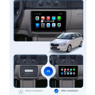 Autoradio per Skoda Fabia MK2 9" (2007-2014) Android, Bluetooth, CarPlay, Android Auto, 2GB/4GB/6GB/8GB Ram