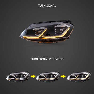 (PRENOTA) Fanali Anteriore Completo per Volkswagen Golf VII, MK7 (2012-2021) a LED