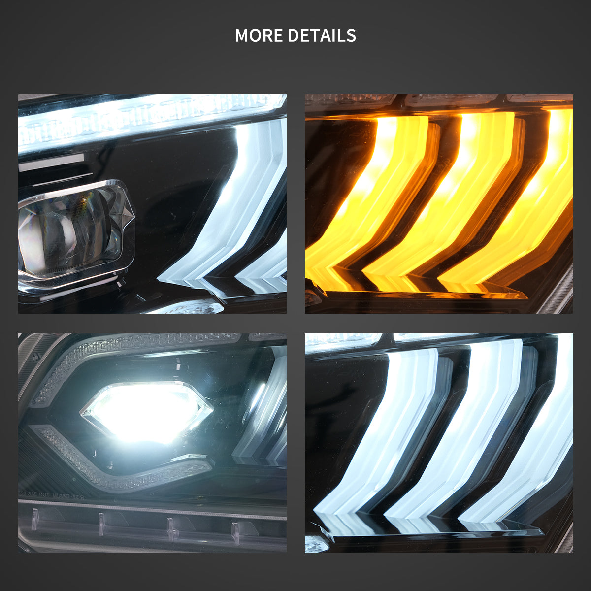(PRENOTA) Fanali Anteriore Completo per Ford Mustang 5ª Serie (2010-2014) a LED