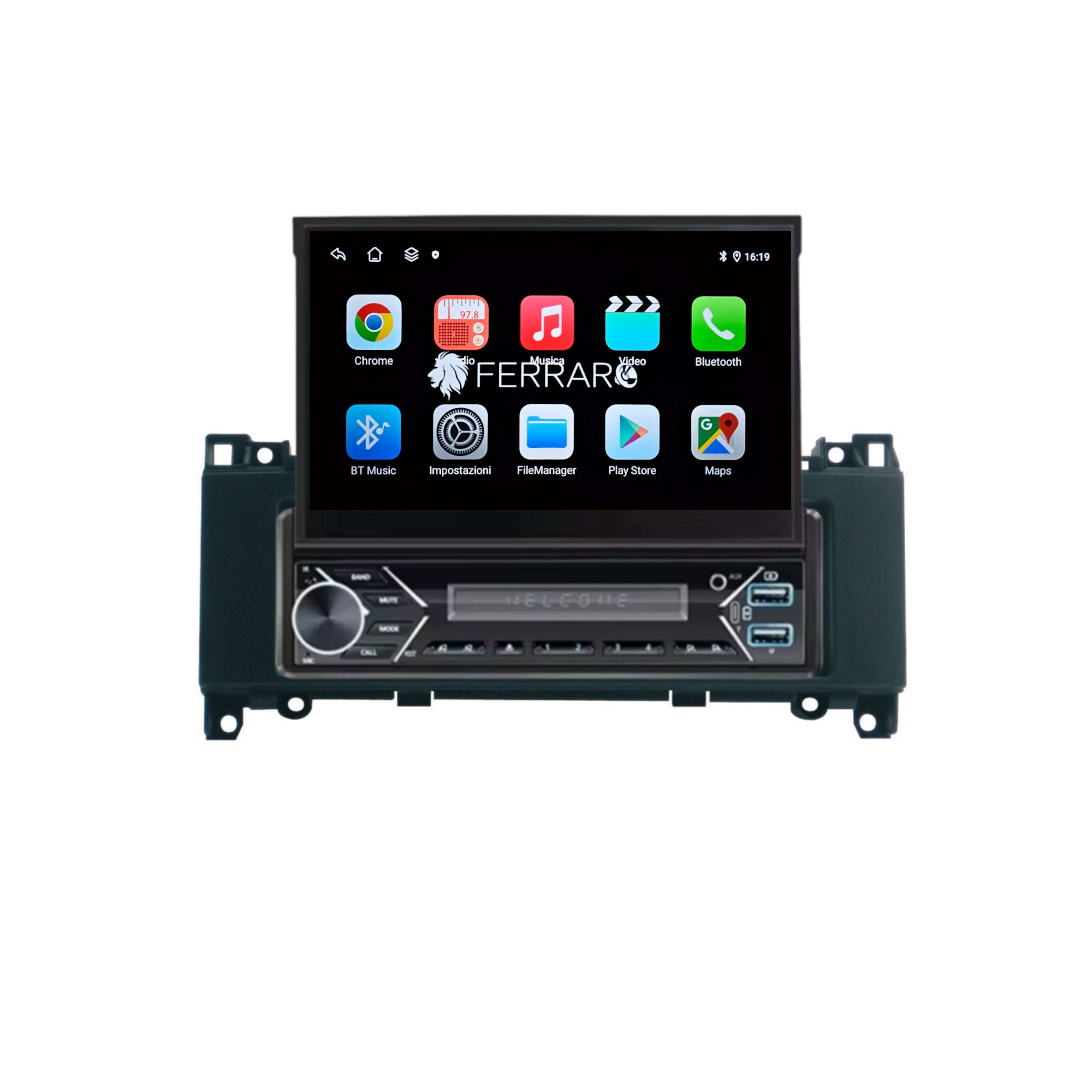 Autoradio per Mercedes Classe A/B 7" | 2004-2012 | Android | Motorizzato | Bluetooth | CarPlay | Android Auto | 2/32GB Ram