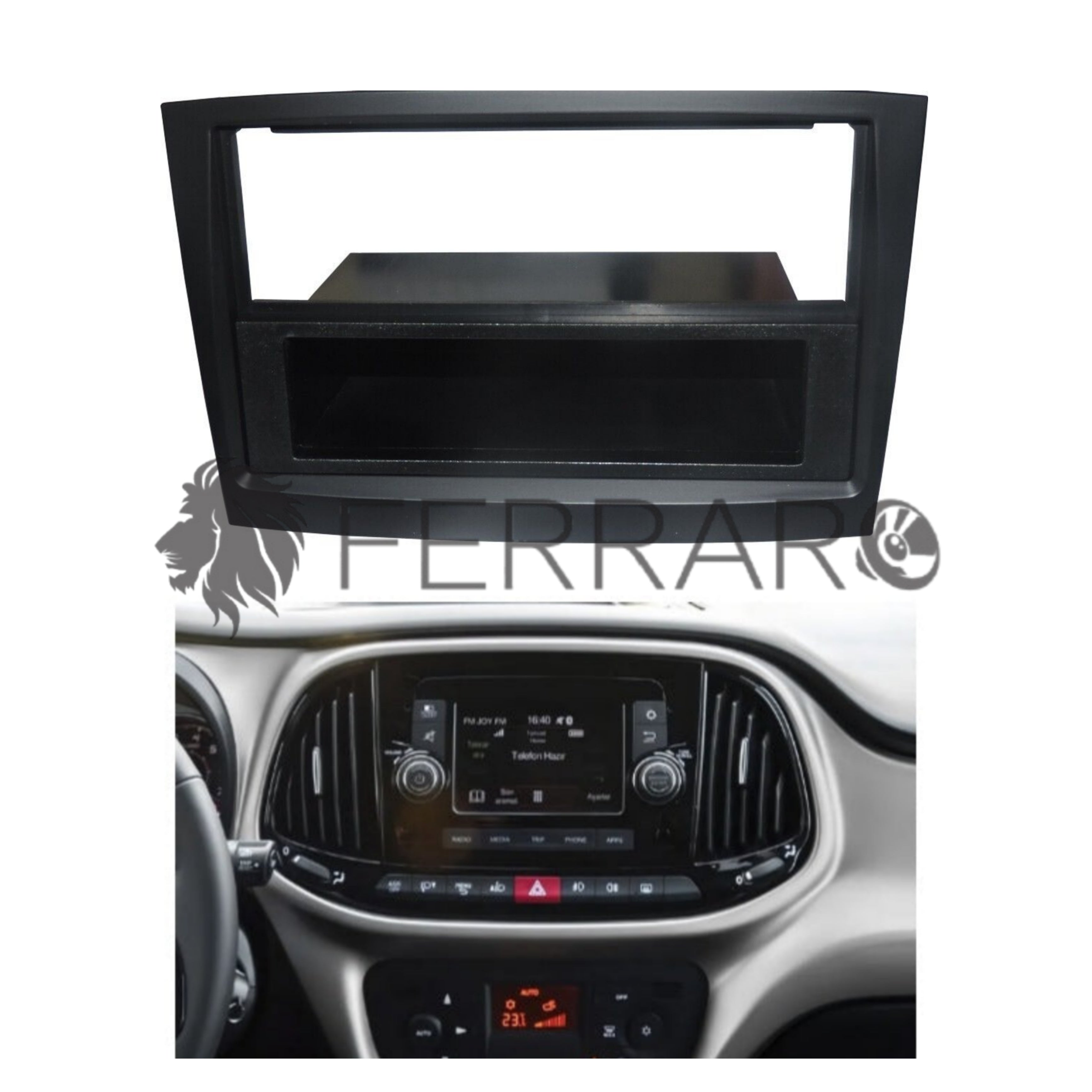 Mascherina 1DIN con Cassetto per Fiat Doblo (2015+)
