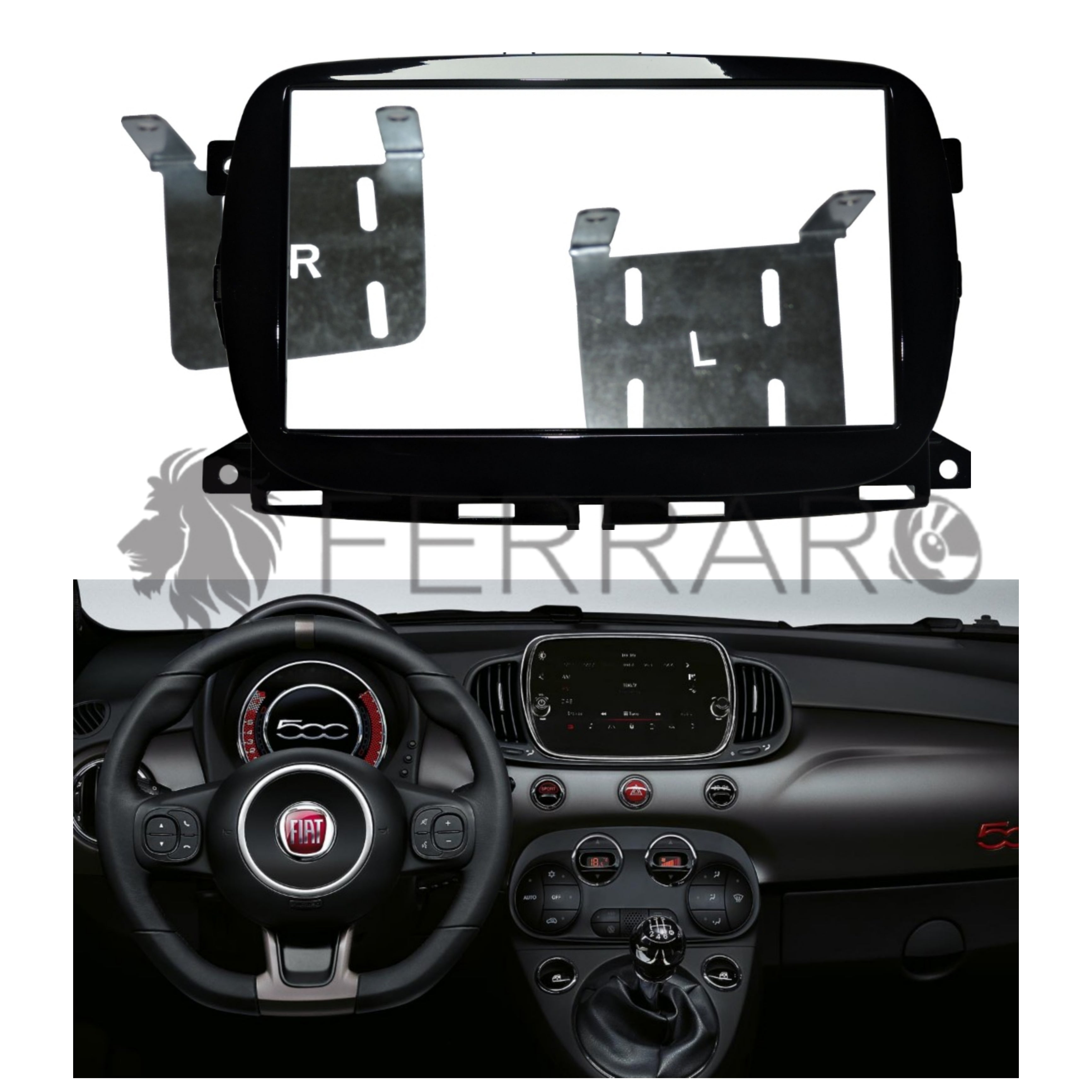 Mascherina 2DIN per Fiat 500s (2016+)