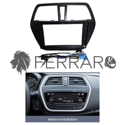 Kit Montaggio Autoradio 9"Pollici Suzuki SX4 S-Croos (2013-2016) Mascherina, Cablaggio per Autoradio Android