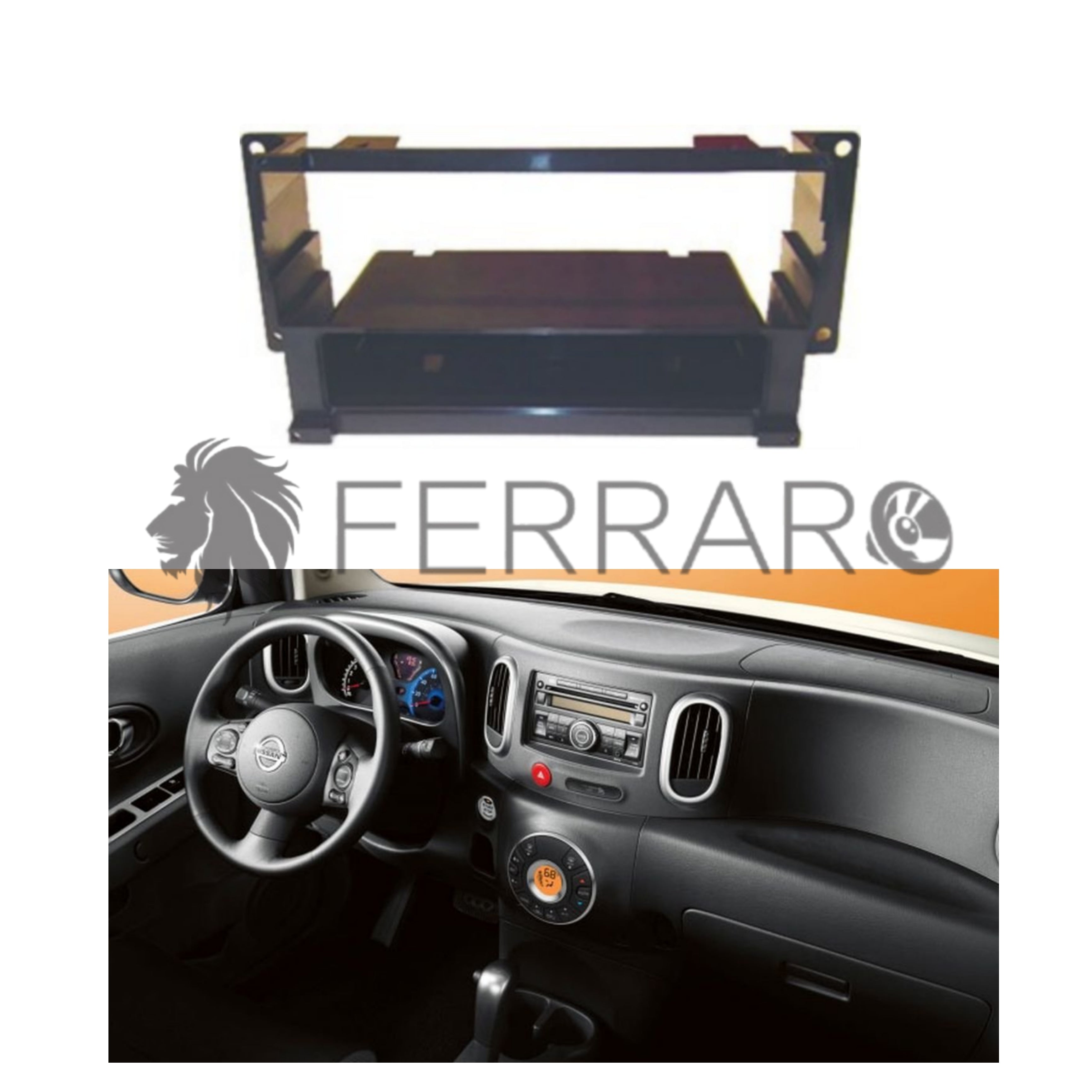 Mascherina 1DIN con Cassetto per Nissan Cube  (2009-2014)