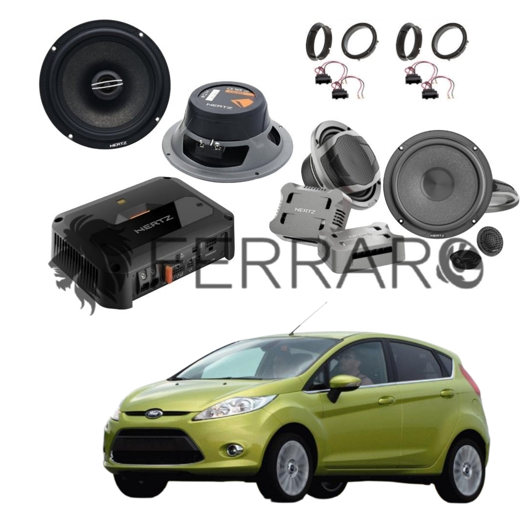 Hertz Sound Amplificatore CP 4.800 4 Canali 4x190w, CK 165, CX 165, Set Cavi, per Ford Fiesta VI (Dal 2008+)