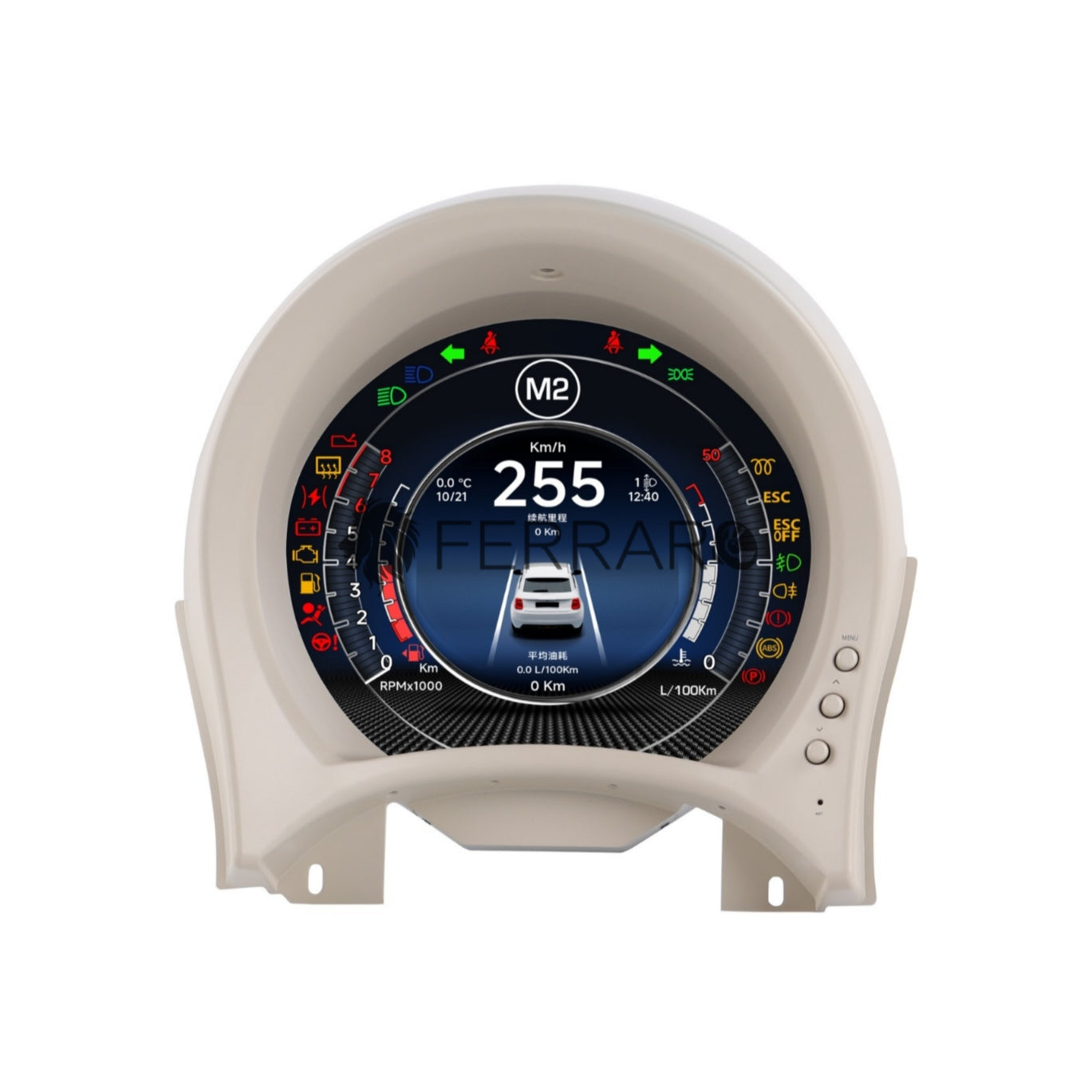 Virtual Cockpit 7" per Fiat 500s (2007-2015), HD Ultra, CarPlay e Android Auto