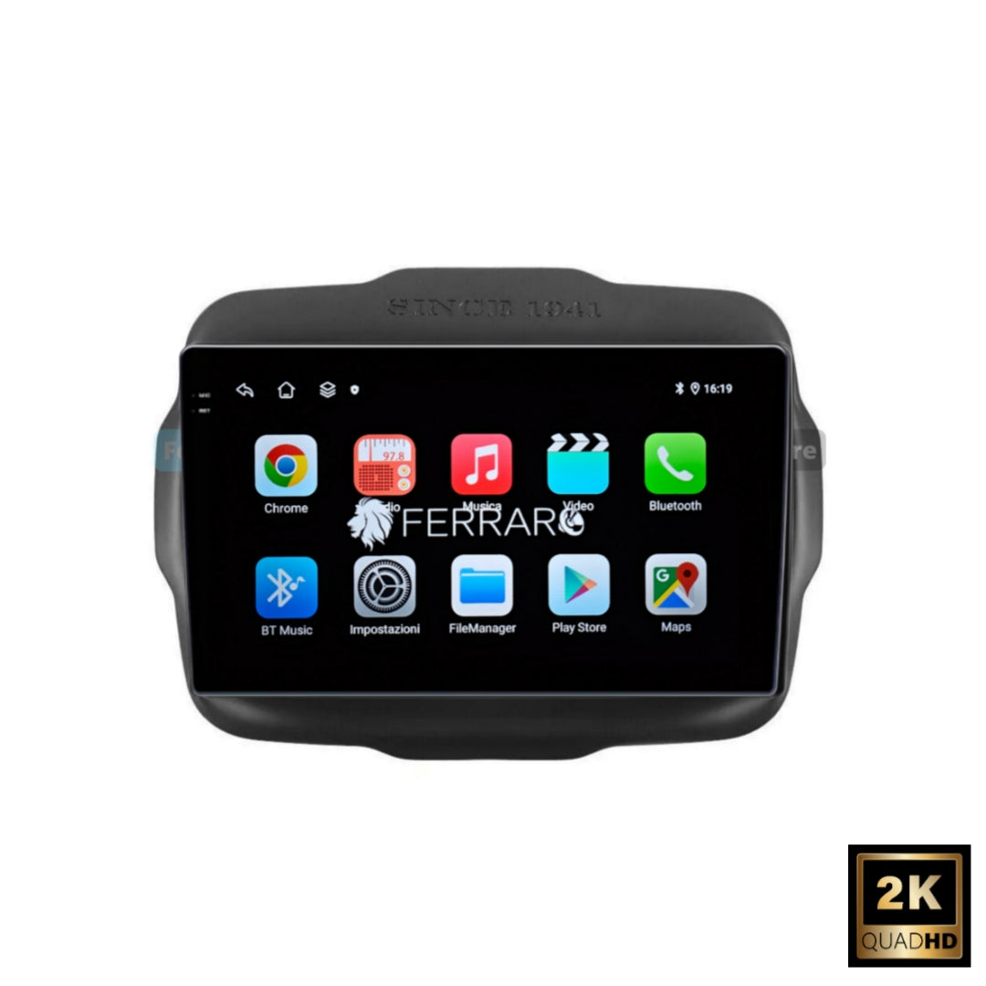 Autoradio per Jeep Renegade 9" 2K, Android, Bluetooth, CarPlay, Android Auto, 12/256GB Ram