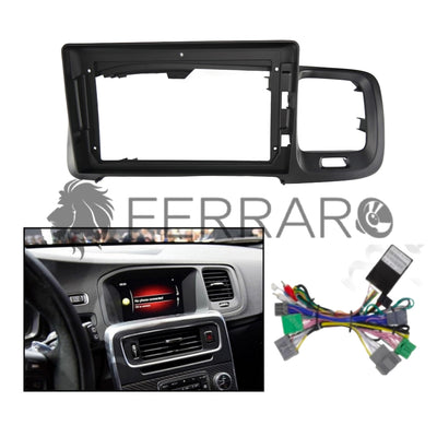 (PRENOTA) Kit Montaggio Autoradio 9"Pollici Volvo V60, S60 (2010-2018), Mascherina, Cablaggio per Autoradio Android