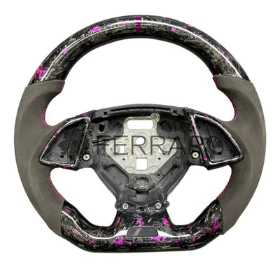 (PRENOTA) Volante Sportivo per Chevrolet Corvette C7 (2014-2019), Carbonio, Customizzato in Pelle