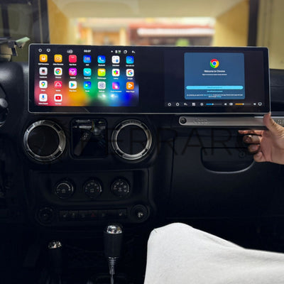 (PRENOTA) Autoradio per Jeep Wrangler 3 JK 10" + 10" (2010-2018) Android, Bluetooth, CarPlay, Android Auto, 8/256GB Ram