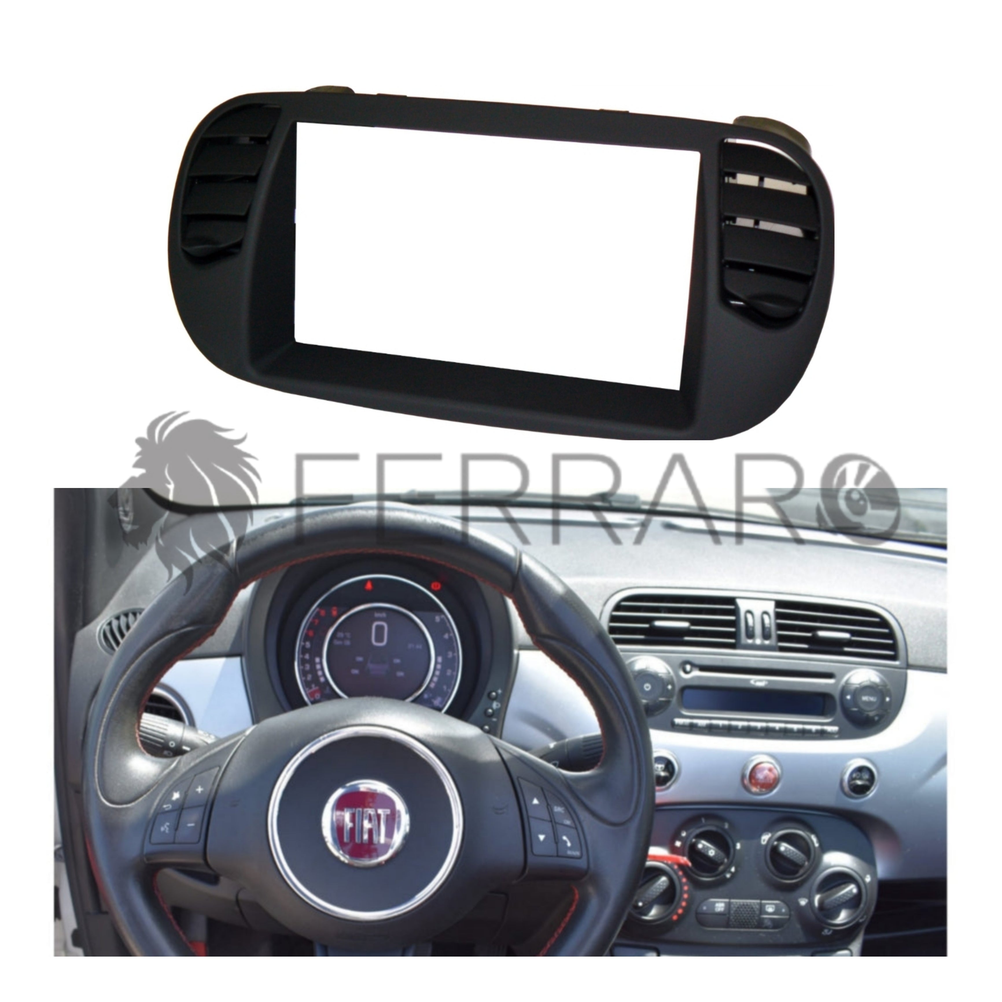 Mascherina 2DIN per Fiat 500s (2007-2015)