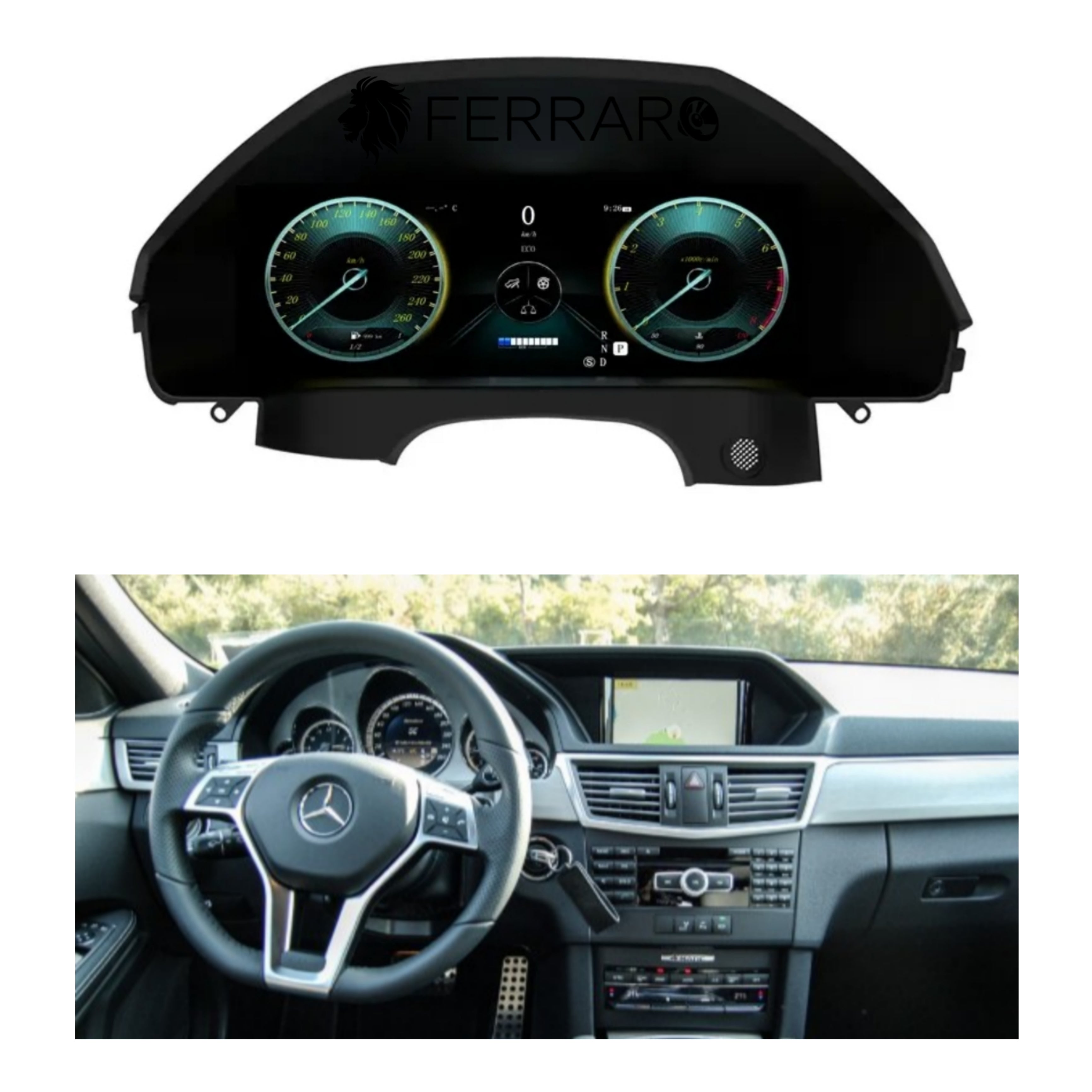 (PRENOTA) Virtual Cockpit 12.3" per Mercedes Classe E, W207, W212, HD Ultra, CarPlay e Android Auto