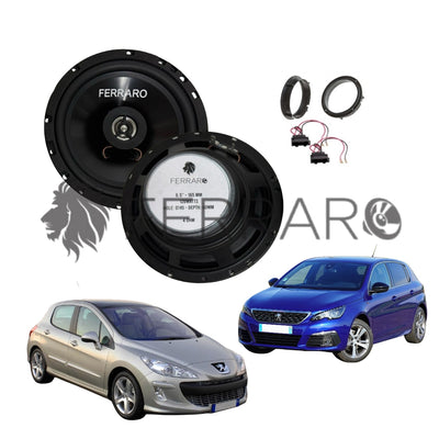 FerraroStore Kit 2 Altoparlanti, ASC-652PC, Ant o Post, Peugeot 308 1ª/2ª (2007-2021)