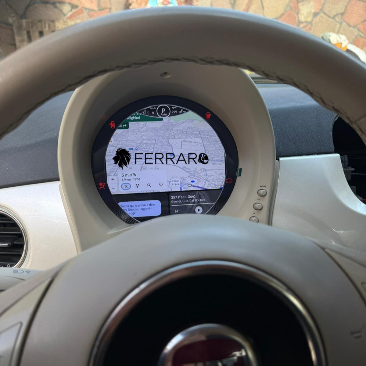 Virtual Cockpit 7" per Fiat 500s (2007-2015), HD Ultra, CarPlay e Android Auto