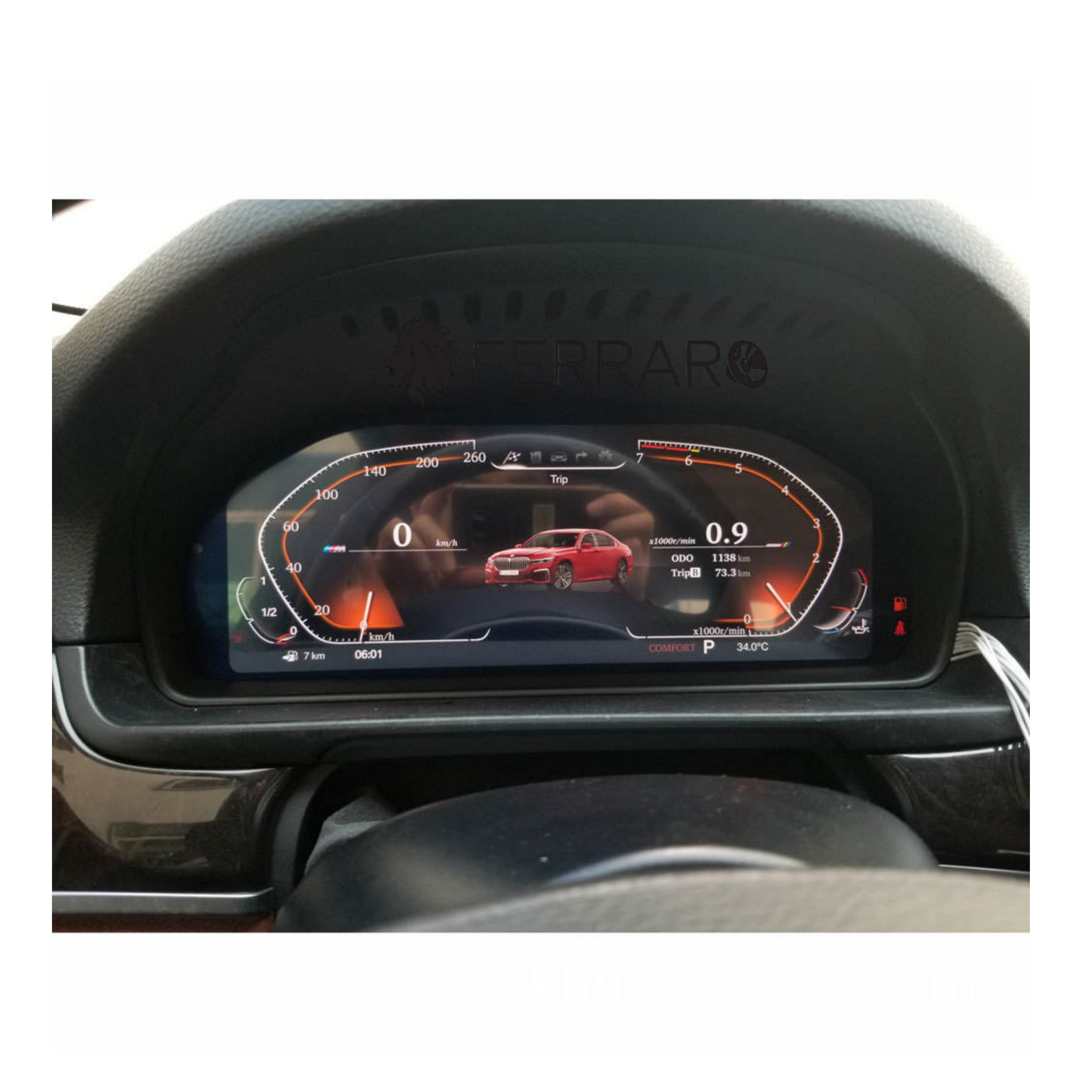 (PRENOTA) Virtual Cockpit 12.3" per BMW Serie 5, F10, F11, F18, F25 (2010-2017), HD Ultra, CarPlay e Android Auto