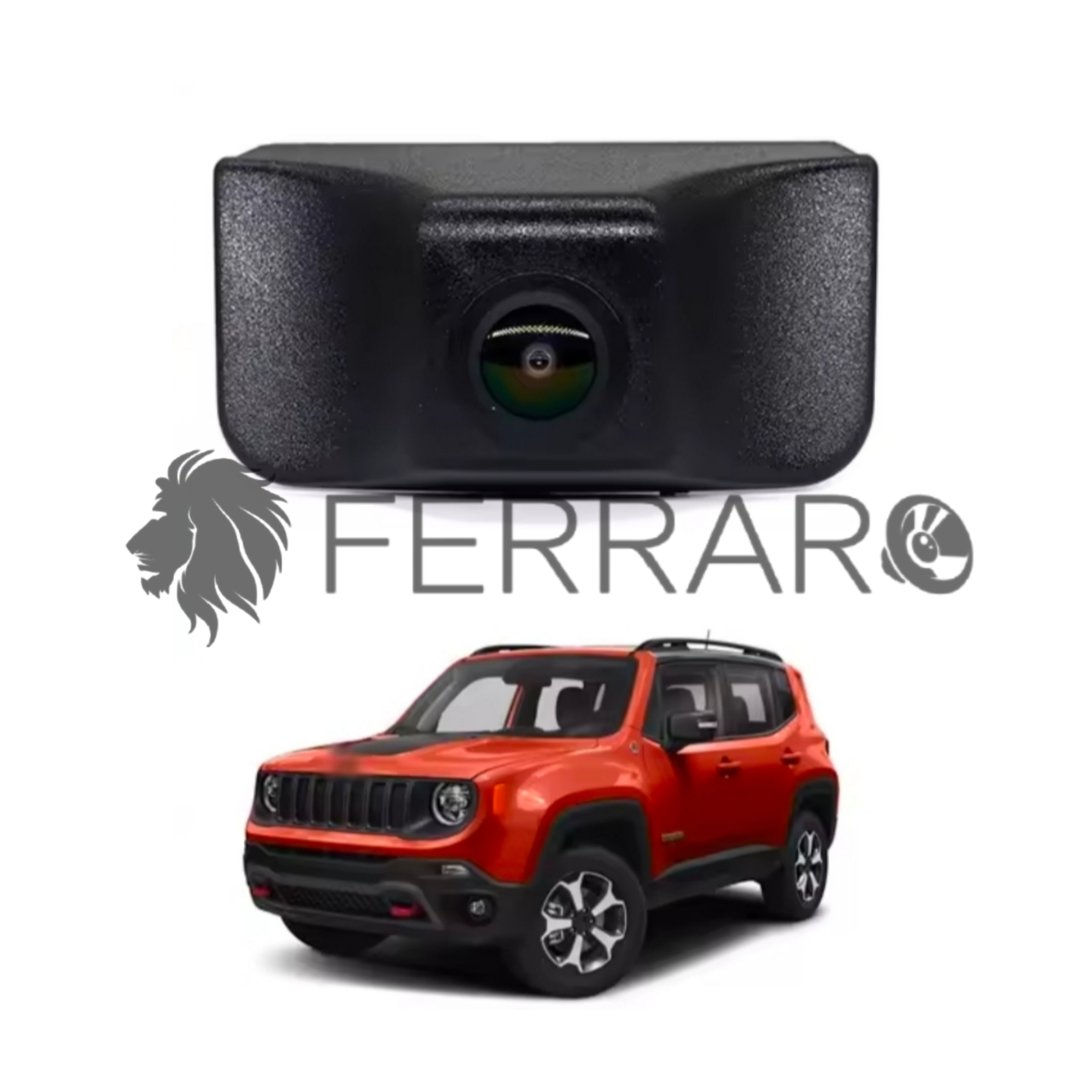 (PRENOTA) Telecamera Frontale per Jeep Renegade, Cherokee (2014-2021), AHD, 1920x1080,  170° Gradi