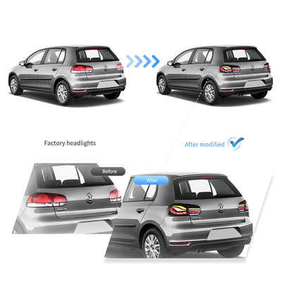 (PRENOTA) Fanali Posteriore Completo per Volkswagen Golf VI, MK6 (2008-2012) a LED