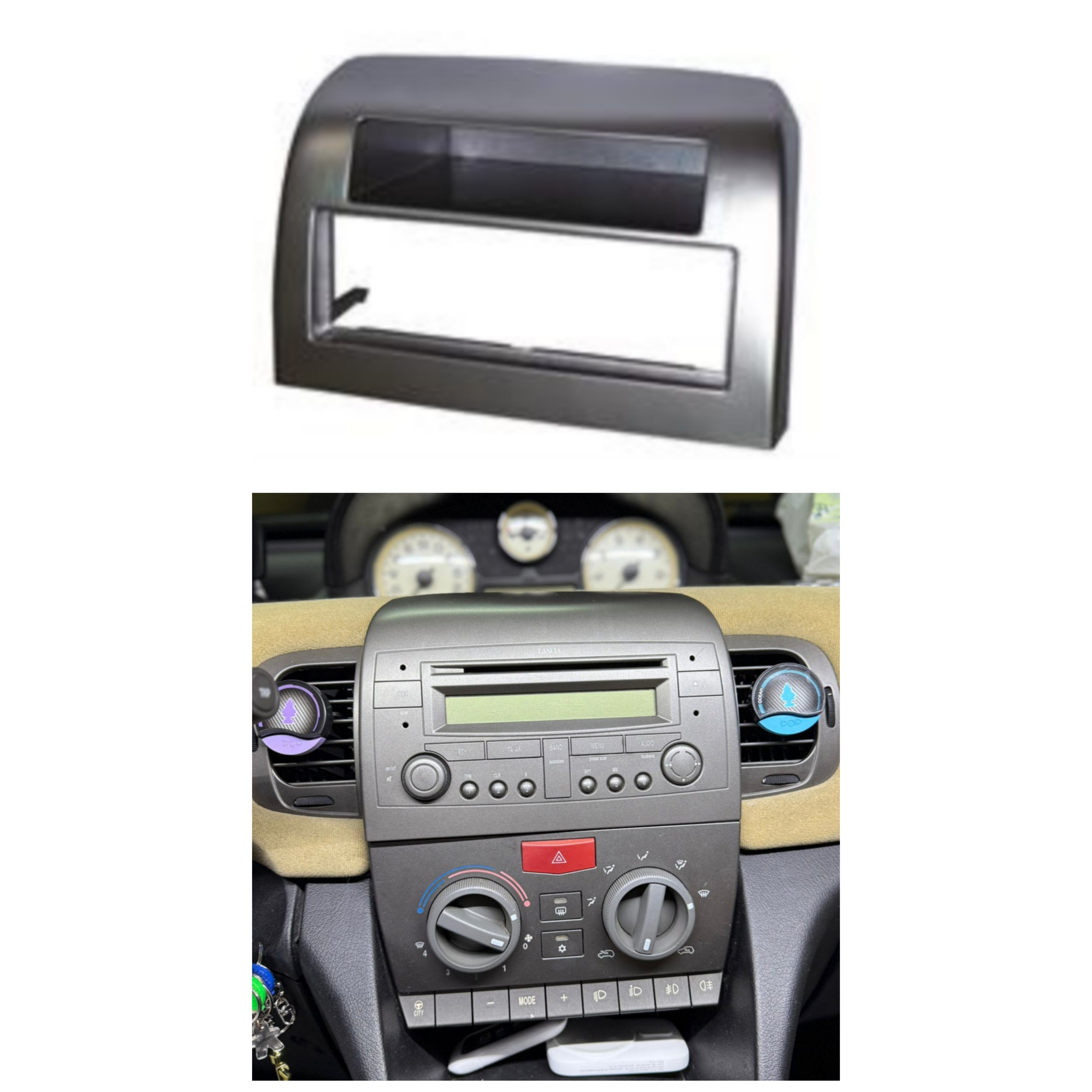 Mascherina 1DIN con Cassetto per Lancia Y (2003+)