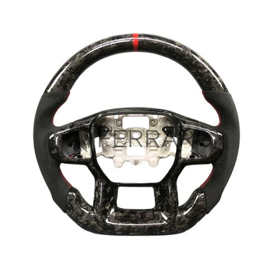 (PRENOTA) Volante Sportivo per Ford F150 (2015-2021), Carbonio, Customizzato in Pelle