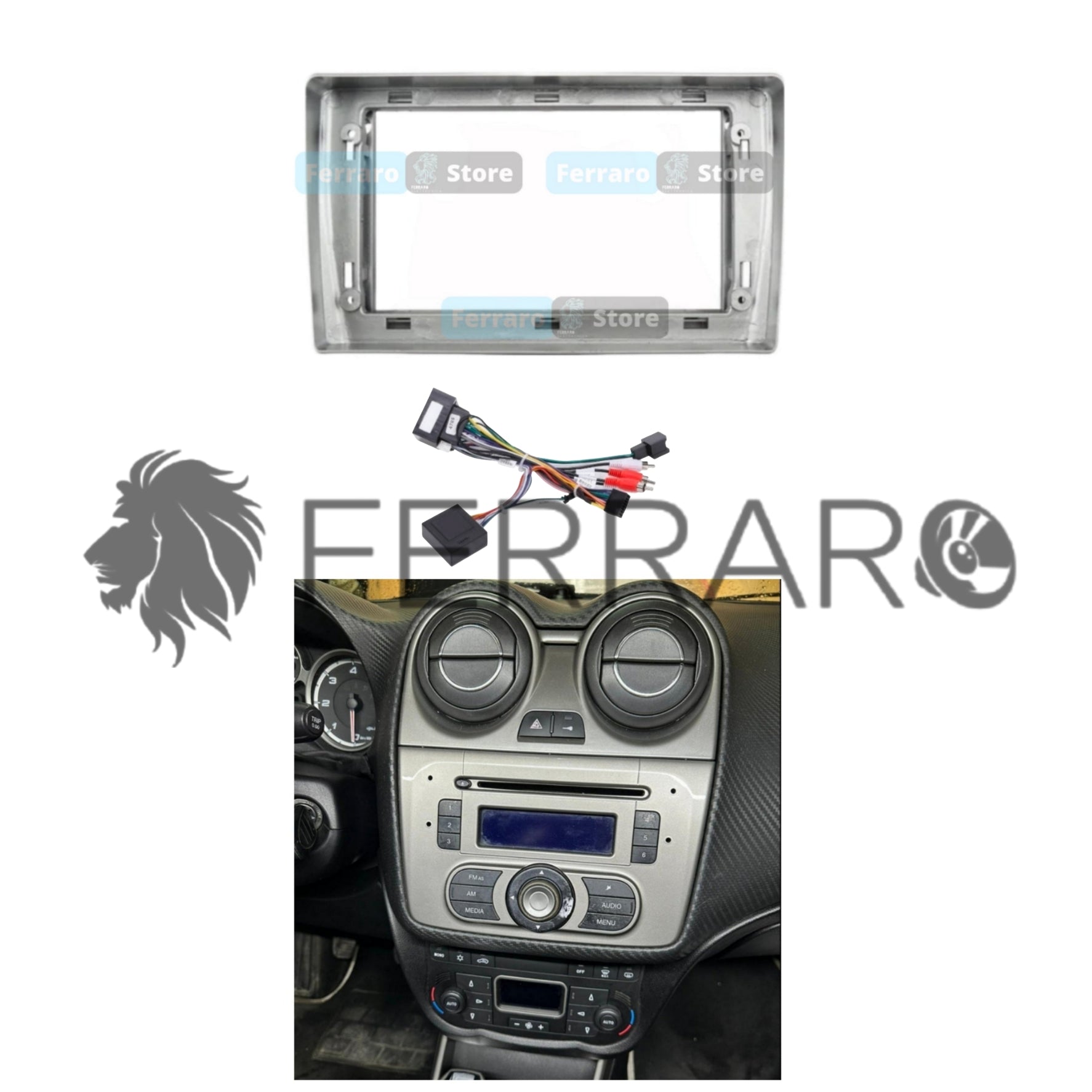AlfaRomeo Mito 9" Inch Car Radio Mounting Kit [2008-2018] - Cover, Android Car Radio Wiring