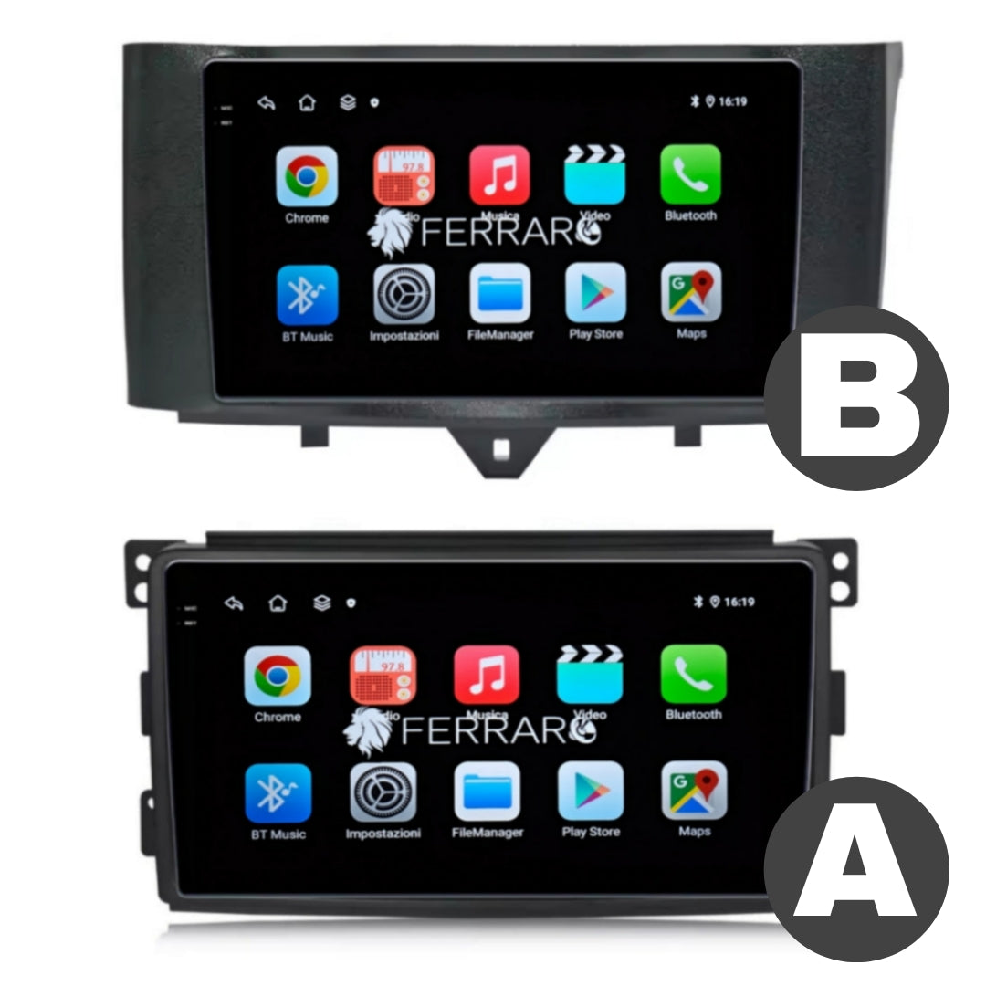 Autoradio per Smart 451 9" 2K (2002-2015) Android, Bluetooth,  CarPlay, Android Auto, 12/256GB Ram