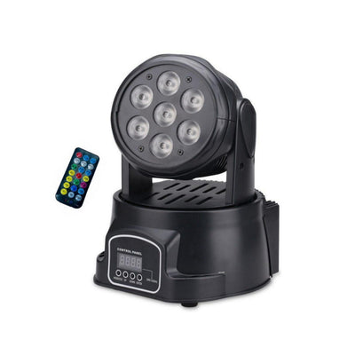 Testa Mobile Eventi, Rotante, 7 luci da Discoteca, Led RGB, Effetto Luci Disco