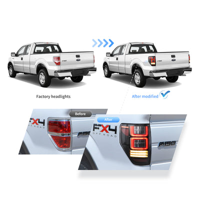(PRENOTA) Fanali  Posteriore Completo per Ford F150 12ª Serie (2009-2014) a LED