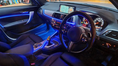 (PRENOTA) Ambient Light per BMW Serie 1 F20, F21, M140i, M135i, 116i, 118i, 120i, 125i, 256 Colori, APP