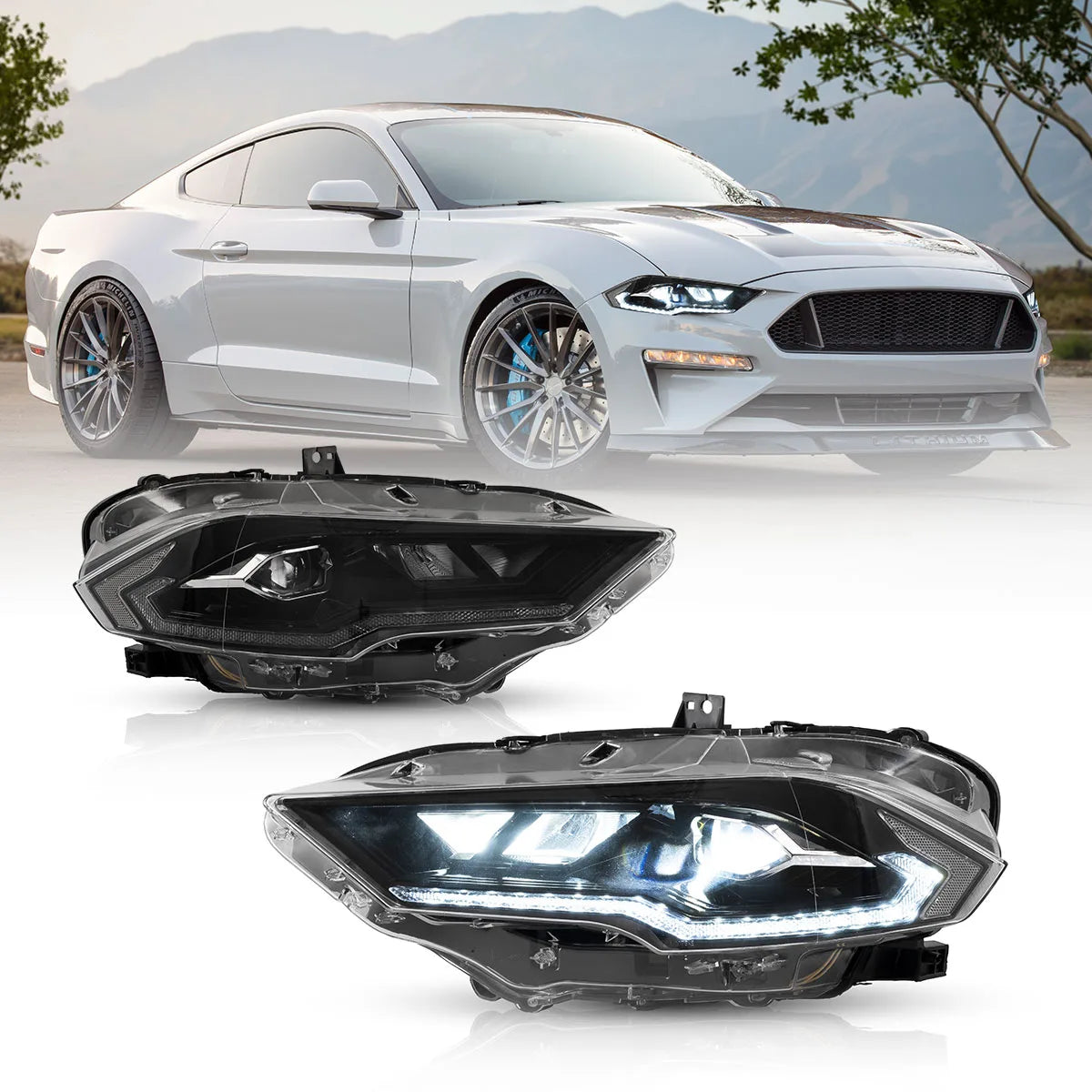 (PRENOTA) Fanali Anteriore Completo per Ford Mustang 6ª Serie (2018-2024) a LED