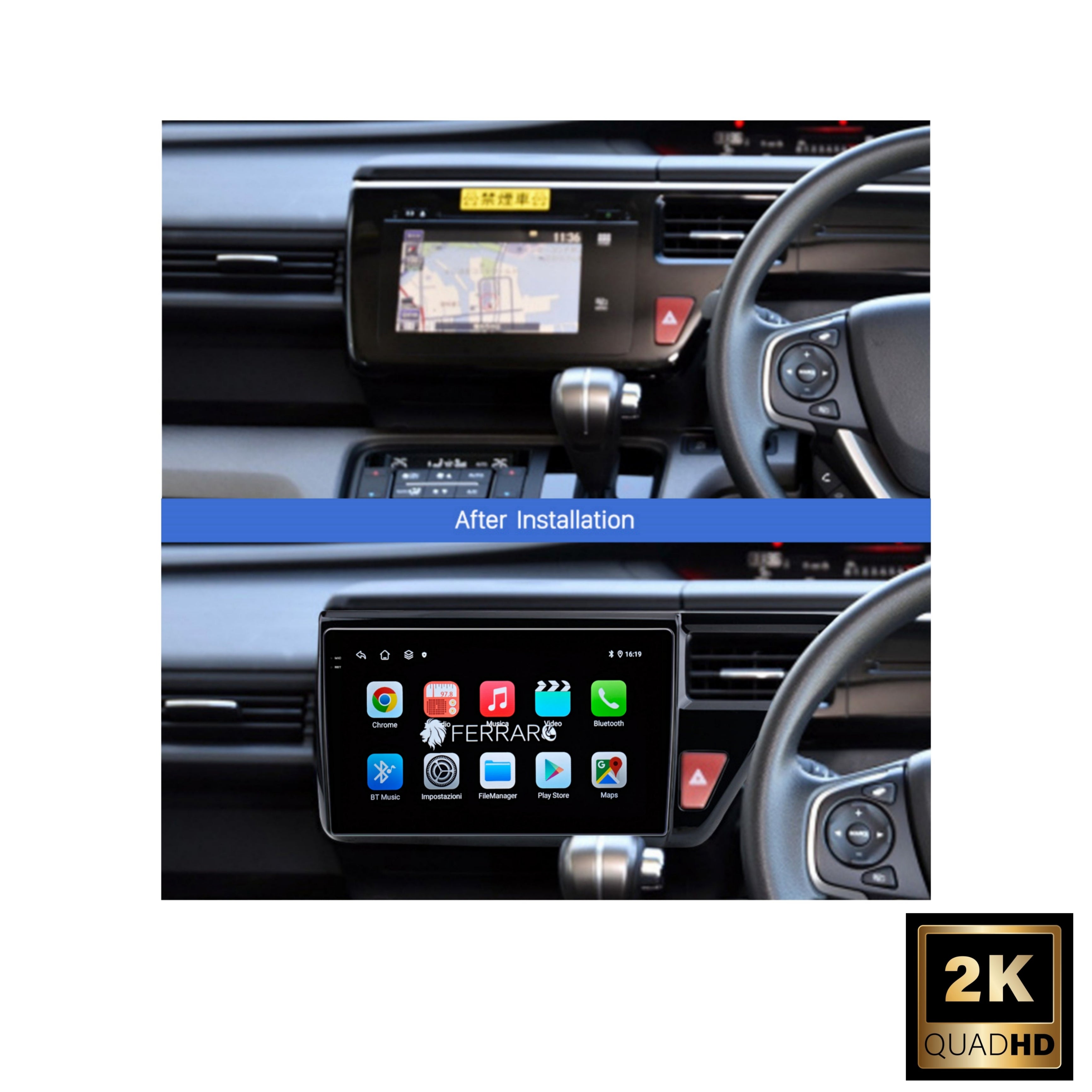 (PRENOTA) Autoradio per Honda Stepwgn 10.1" 2K,(2015-2021) Android, Bluetooth, CarPlay, Android Auto, 4/64GB Ram
