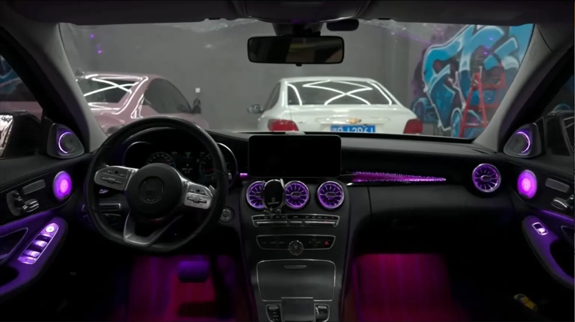 (PRENOTA) Ambient Light per Mercedes GLC X253, Classe C W205, 256 Colori, APP