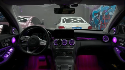 (PRENOTA) Ambient Light per Mercedes GLC X253, Classe C W205, 256 Colori, APP