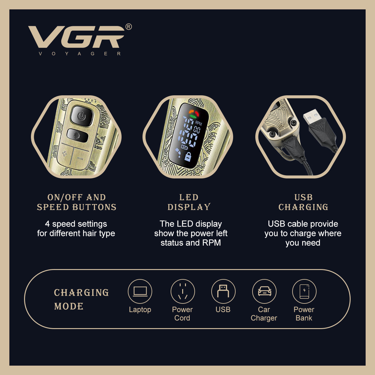 VGR Clipper, Rifiniture, Trimmer, Accessori V-643