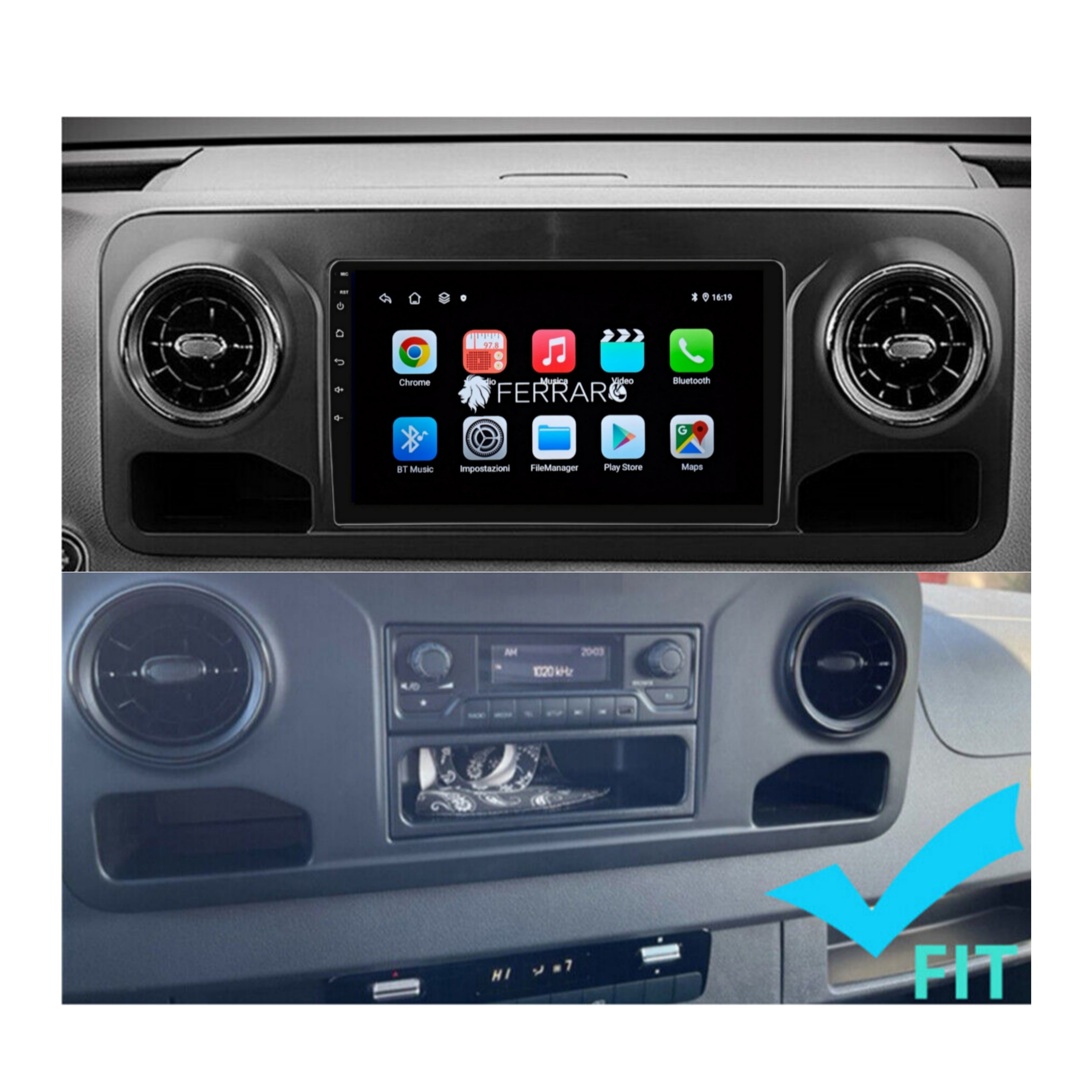 Autoradio per Mercedes Sprinter 10.1" (2018-2025) Android, Bluetooth, CarPlay, Android Auto,  2GB/4GB/8GB Ram
